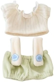 Clothes For Dolls Accessories (No Doll), Cute Outfit Set 3 Pieces Bib Pants Suitable For 15 & 17cm Doll Suit, Stylish Dress Up Overalls Doll Clothing Set Replacement With Hat Clothes Green 10 Clothes For Dolls Accessories (No Doll), Cute Outfit Set 3 Pieces Bib Pants Suitable For 15 & 17cm Doll Suit, Stylish Dress Up Overalls Doll Clothing Set Replacement With Hat Clothes Green - Image 10