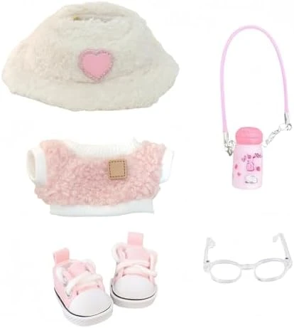 Clothes Set For Dolls Accessoriess (No Doll), Cute Kawaii Outfit Set 5 Pieces For 15cm 17cm Doll, Dress Up Doll Clothing Set Replacement With Hat Glasses Sweater Shoes 6 Clothes Set For Dolls Accessoriess (No Doll), Cute Kawaii Outfit Set 5 Pieces For 15cm 17cm Doll, Dress Up Doll Clothing Set Replacement With Hat Glasses Sweater Shoes - Image 6