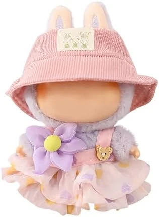 17cm Doll Clothes, Clothes For Dolls Outfit, Accessories For 17cm Dolls Clothes, Cute Bear Dress + Casual Hat, Stylish Adorable Dolls Clothes Accessories (No Doll) (Pink) 6 17cm Doll Clothes, Clothes For Dolls Outfit, Accessories For 17cm Dolls Clothes, Cute Bear Dress + Casual Hat, Stylish Adorable Dolls Clothes Accessories (No Doll) (Pink) - Image 6