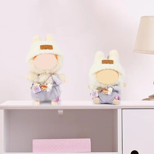 Doll Clothes For Labubu, 17cm/15cm Dolls Outfit Set , Luxury Chic Style High-End Fashion Suitable Doll Accessories (No Doll)(Purple) 4 Doll Clothes For Labubu, 17cm/15cm Dolls Outfit Set , Luxury Chic Style High-End Fashion Suitable Doll Accessories (No Doll)(Purple) - Image 4