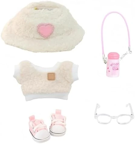 Clothes Set For Dolls Accessoriess (No Doll), Cute Kawaii Outfit Set 5 Pieces For 15cm 17cm Doll, Dress Up Doll Clothing Set Replacement With Hat Glasses Sweater Shoes 8 Clothes Set For Dolls Accessoriess (No Doll), Cute Kawaii Outfit Set 5 Pieces For 15cm 17cm Doll, Dress Up Doll Clothing Set Replacement With Hat Glasses Sweater Shoes - Image 8