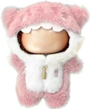 Clothes For Labubu Dolls - Cute Shark Outfit For 6.7 Inch (17cm) 1-Piece Marine-Themed Costume Accessory, Friends (Doll Not Included) - Perfect For Collectors And Dress-Up (Pink) 8 Clothes For Labubu Dolls - Cute Shark Outfit For 6.7 Inch (17cm) 1-Piece Marine-Themed Costume Accessory, Friends (Doll Not Included) - Perfect For Collectors And Dress-Up (Pink) - Image 8