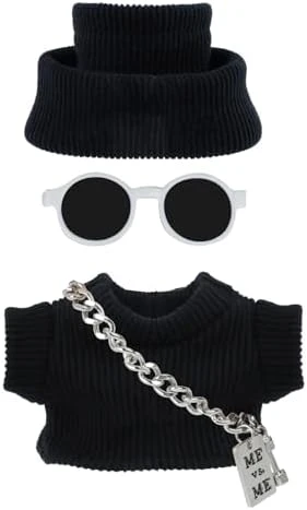 Doll Clothes (NO Doll) 17cm Pink Outfits For Dolls Elegant Black Dress Hair Clips Glasses And Bag Exquisite Clothes Accessories Compatible With Doll (NO Doll) (Style 5) 14 Doll Clothes (NO Doll) 17cm Pink Outfits For Dolls Elegant Black Dress Hair Clips Glasses And Bag Exquisite Clothes Accessories Compatible With Doll (NO Doll) (Style 5) - Image 14