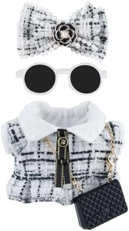 Doll Clothes (NO Doll) 17cm Pink Outfits For Dolls Elegant Black Dress Hair Clips Glasses And Bag Exquisite Clothes Accessories Compatible With Doll (NO Doll) (Style 5) 9 Doll Clothes (NO Doll) 17cm Pink Outfits For Dolls Elegant Black Dress Hair Clips Glasses And Bag Exquisite Clothes Accessories Compatible With Doll (NO Doll) (Style 5) - Image 9