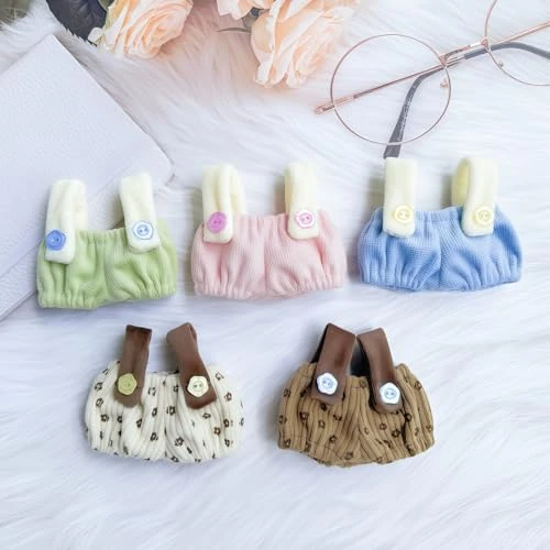 Clothes For Dolls Accessories (No Doll), Cute Outfit Set 3 Pieces Bib Pants Suitable For 15 & 17cm Doll Suit, Stylish Dress Up Overalls Doll Clothing Set Replacement With Hat Clothes Green 4 Clothes For Dolls Accessories (No Doll), Cute Outfit Set 3 Pieces Bib Pants Suitable For 15 & 17cm Doll Suit, Stylish Dress Up Overalls Doll Clothing Set Replacement With Hat Clothes Green - Image 4