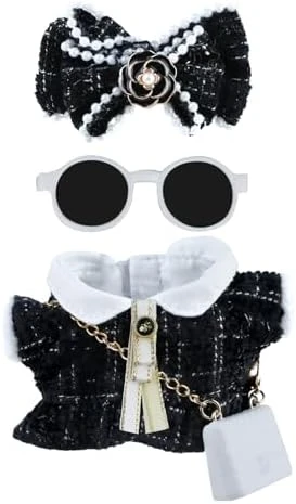 Doll Clothes (NO Doll) 17cm Pink Outfits For Dolls Elegant Black Dress Hair Clips Glasses And Bag Exquisite Clothes Accessories Compatible With Doll (NO Doll) (Style 5) 7 Doll Clothes (NO Doll) 17cm Pink Outfits For Dolls Elegant Black Dress Hair Clips Glasses And Bag Exquisite Clothes Accessories Compatible With Doll (NO Doll) (Style 5) - Image 7
