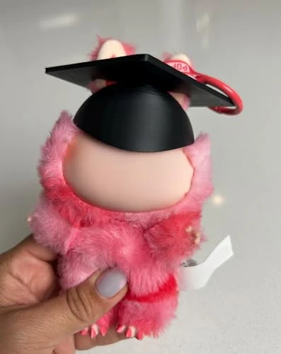 3D Printed Accessories For Labubu 17 Cm Plush Figures – Graduation Cap, Baseball Cap, Horror Hockey Mask & Muzzle Mask – DIY Decor For Mini Doll Collectors (No Doll) (Graduation Cap) 4 3D Printed Accessories For Labubu 17 Cm Plush Figures – Graduation Cap, Baseball Cap, Horror Hockey Mask & Muzzle Mask – DIY Decor For Mini Doll Collectors (No Doll) (Graduation Cap) - Image 4