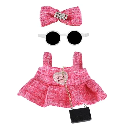 Doll Clothes (NO Doll) 17cm Pink Outfits For Dolls Elegant Black Dress Hair Clips Glasses And Bag Exquisite Clothes Accessories Compatible With Doll (NO Doll) (Style 5) 1 Doll Clothes (NO Doll) 17cm Pink Outfits For Dolls Elegant Black Dress Hair Clips Glasses And Bag Exquisite Clothes Accessories Compatible With Doll (NO Doll) (Style 5)