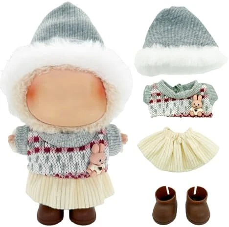 Clothes For Labubu - 5PC Set With Shoes For 6.7 Inches Doll, Premium Labubu Outfit With Accessories, Stylish Labubu Clothes For Doll (NO Doll)(LBB-61) 6 Clothes For Labubu - 5PC Set With Shoes For 6.7 Inches Doll, Premium Labubu Outfit With Accessories, Stylish Labubu Clothes For Doll (NO Doll)(LBB-61) - Image 6