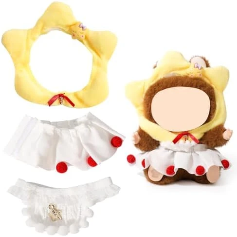 17CM Doll Clothes Set, Hat Overalls Accessories Suit Funny Cute Set Compatible For Standing/Sitting LABUBU Or Any 17cm/6.7inch Doll (Christmas Deer Jumpsuit) 10 17CM Doll Clothes Set, Hat Overalls Accessories Suit Funny Cute Set Compatible For Standing/Sitting LABUBU Or Any 17cm/6.7inch Doll (Christmas Deer Jumpsuit) - Image 10