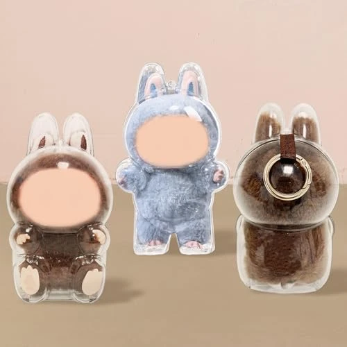 Protective Case For LABUBU Doll,Clear Plastic Display Standing Style Protective Cover PVC Bag Hanging Model Box With Keychain, Standing Case 4 Protective Case For LABUBU Doll,Clear Plastic Display Standing Style Protective Cover PVC Bag Hanging Model Box With Keychain, Standing Case - Image 4