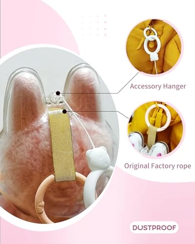 Protective Case For LABUBU, 1PC Standing & 1PC Sitting Acrylic Display Acrylic Cover Accessories For Collecting And Doll Keychains (Doll Not Included, 1PC Standing & 1PC Sitting) 4 Protective Case For LABUBU, 1PC Standing & 1PC Sitting Acrylic Display Acrylic Cover Accessories For Collecting And Doll Keychains (Doll Not Included, 1PC Standing & 1PC Sitting) - Image 4