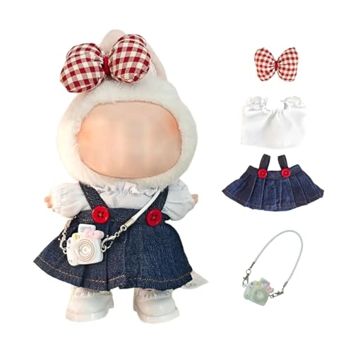 Clothing Set 17cmChic Style Set Clothes Overalls(Denim Blue)