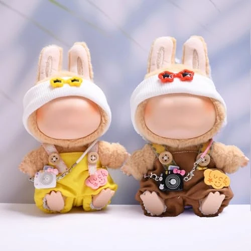 Doll Accessories Set For Labubu Included Mini Glasses, Camera And Mini Shoes For Doll, Dress Up Accessories For 17cm Doll, Mini Costume Supplies For Doll (Black) 3 Doll Accessories Set For Labubu Included Mini Glasses, Camera And Mini Shoes For Doll, Dress Up Accessories For 17cm Doll, Mini Costume Supplies For Doll (Black) - Image 3