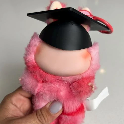 3D Printed Accessories For Labubu 17 Cm Plush Figures – Graduation Cap, Baseball Cap, Horror Hockey Mask & Muzzle Mask – DIY Decor For Mini Doll Collectors (No Doll) (Graduation Cap) 7 3D Printed Accessories For Labubu 17 Cm Plush Figures – Graduation Cap, Baseball Cap, Horror Hockey Mask & Muzzle Mask – DIY Decor For Mini Doll Collectors (No Doll) (Graduation Cap) - Image 7