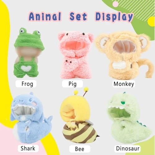 Clothes For Doll 17cm Accessories Suit Cute Clothes For Doll Dress Up Animal Style Outfits (NO Doll)(Dinosaur) 4 Clothes For Doll 17cm Accessories Suit Cute Clothes For Doll Dress Up Animal Style Outfits (NO Doll)(Dinosaur) - Image 4