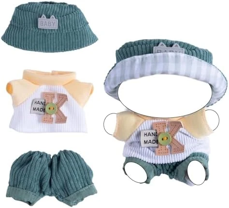 6PCS Princeling Doll Clothes Set For LABUBU Dolls – Green Suit With Crown, Yellow Scarf, Belt, Shoes & Rose Accessory – Fantasy Costume Outfit – Doll Not Included 4 6PCS Princeling Doll Clothes Set For LABUBU Dolls – Green Suit With Crown, Yellow Scarf, Belt, Shoes & Rose Accessory – Fantasy Costume Outfit – Doll Not Included - Image 4