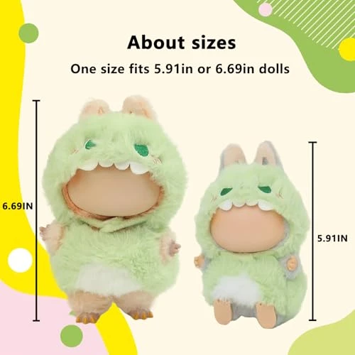 Clothes For Doll 17cm Accessories Suit Cute Clothes For Doll Dress Up Animal Style Outfits (NO Doll)(Dinosaur) 2 Clothes For Doll 17cm Accessories Suit Cute Clothes For Doll Dress Up Animal Style Outfits (NO Doll)(Dinosaur) - Image 2