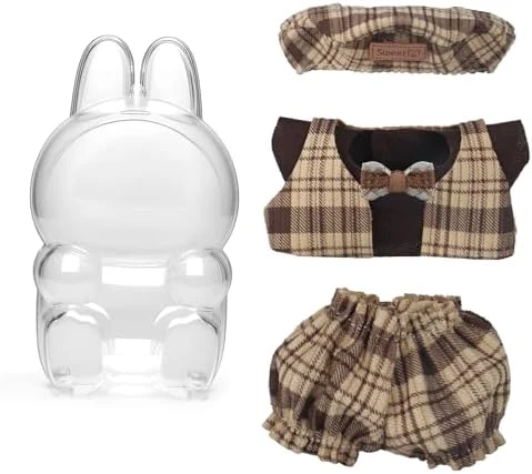 Protective Case & Clothes Set For Labubu: Snap-Seal Display Shell + Outfit For 6.7inch Figures (6.7 Inch) 6 Protective Case & Clothes Set For Labubu: Snap-Seal Display Shell + Outfit For 6.7inch Figures (6.7 Inch) - Image 6