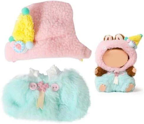 17CM Doll Clothes Set, Hat Overalls Accessories Suit Funny Cute Set Compatible For Standing/Sitting LABUBU Or Any 17cm/6.7inch Doll (Christmas Deer Jumpsuit) 11 17CM Doll Clothes Set, Hat Overalls Accessories Suit Funny Cute Set Compatible For Standing/Sitting LABUBU Or Any 17cm/6.7inch Doll (Christmas Deer Jumpsuit) - Image 11