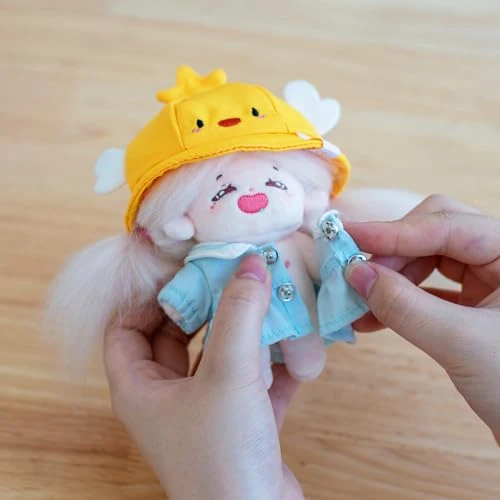 CALEMBOU Doll Clothes, 4 Inches Cute Macaron Animal Series Doll Clothes Suit For 10cm Plush Doll, Kawaii Doll Accessories Toys Gifts For Girls(Only Clothes) (Excited Duck) 5 CALEMBOU Doll Clothes, 4 Inches Cute Macaron Animal Series Doll Clothes Suit For 10cm Plush Doll, Kawaii Doll Accessories Toys Gifts For Girls(Only Clothes) (Excited Duck) - Image 5