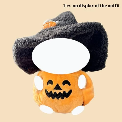 Clothes For 17cm Doll(Clothes Only) – 2-Piece Set Cute Pumpkin Outfit And Witch Hat For A Spooky Halloween Dressed-Up Look – Fashion Handmade Accessories For Doll 4 Clothes For 17cm Doll(Clothes Only) – 2-Piece Set Cute Pumpkin Outfit And Witch Hat For A Spooky Halloween Dressed-Up Look – Fashion Handmade Accessories For Doll - Image 4