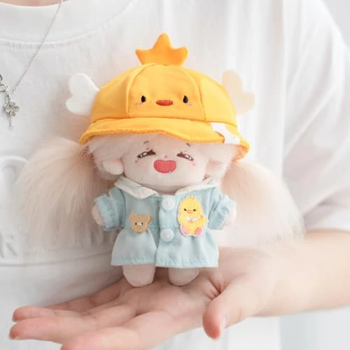 CALEMBOU Doll Clothes, 4 Inches Cute Macaron Animal Series Doll Clothes Suit For 10cm Plush Doll, Kawaii Doll Accessories Toys Gifts For Girls(Only Clothes) (Excited Duck) 4 CALEMBOU Doll Clothes, 4 Inches Cute Macaron Animal Series Doll Clothes Suit For 10cm Plush Doll, Kawaii Doll Accessories Toys Gifts For Girls(Only Clothes) (Excited Duck) - Image 4