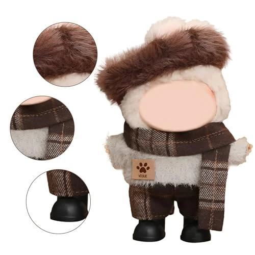 17cm Clothes Set For Doll (4Pcs) , Handcrafted Dress Up Unique Overalls Set & Style Hat Cute Clothes For Labubu Accessories Suit, Cute Clothes For Pop Mart Doll Not Included 1 17cm Clothes Set For Doll (4Pcs) , Handcrafted Dress Up Unique Overalls Set & Style Hat Cute Clothes For Labubu Accessories Suit, Cute Clothes For Pop Mart Doll Not Included