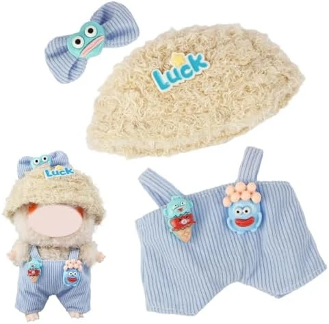 17cm Clothes Set For Doll (4Pcs) , Handcrafted Dress Up Unique Overalls Set & Style Hat Cute Clothes For Labubu Accessories Suit, Cute Clothes For Pop Mart Doll Not Included 5 17cm Clothes Set For Doll (4Pcs) , Handcrafted Dress Up Unique Overalls Set & Style Hat Cute Clothes For Labubu Accessories Suit, Cute Clothes For Pop Mart Doll Not Included - Image 5