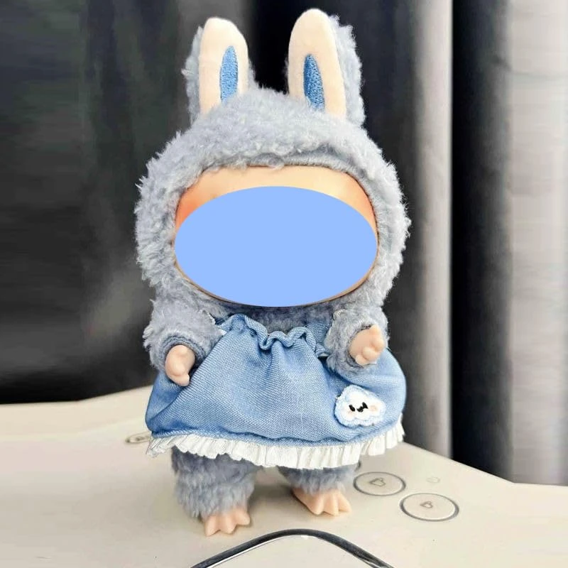 Labu Pendant Clothes Skirt Change 17cm Can Wear Onesie (Blue Cloud Suspender Skirt)