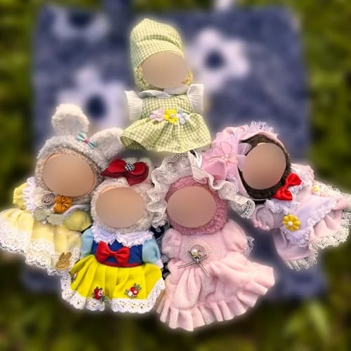 Dress Clothes Set For Labubu Dolls Outfit Doll Dress Clothes Accessories Compatible With 17cm Labubu 1st & 2nd No Doll Included (Style A) 3 Dress Clothes Set For Labubu Dolls Outfit Doll Dress Clothes Accessories Compatible With 17cm Labubu 1st & 2nd No Doll Included (Style A) - Image 3