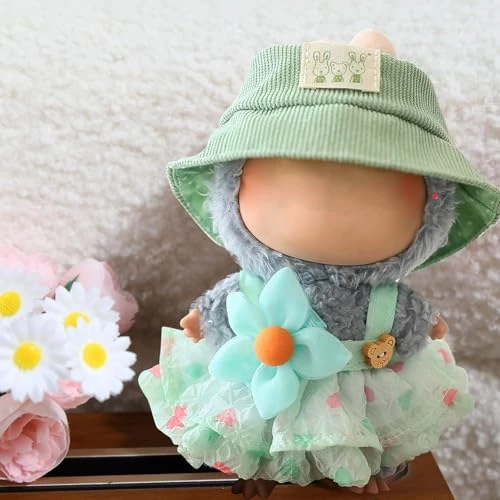 17cm Doll Clothes, Clothes For Dolls Outfit, Accessories For 17cm Dolls Clothes, Cute Bear Dress + Casual Hat, Stylish Adorable Dolls Clothes Accessories (No Doll) (Pink) 2 17cm Doll Clothes, Clothes For Dolls Outfit, Accessories For 17cm Dolls Clothes, Cute Bear Dress + Casual Hat, Stylish Adorable Dolls Clothes Accessories (No Doll) (Pink) - Image 2