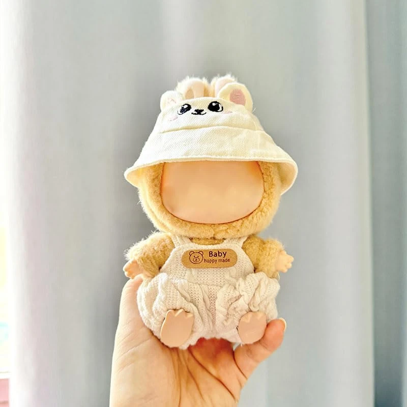 17cm Doll Clothes Suitable, Dolls Accessories Set Gift For Kids 1Hat+1Rompers No Doll TL700 (White) 2 17cm Doll Clothes Suitable, Dolls Accessories Set Gift For Kids 1Hat+1Rompers No Doll TL700 (White) - Image 2