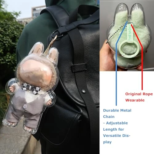 2Pcs Protective Case For LABUBU The Monsters Exciting Macaron & Big Into Energy - Clear Display Case, Dustproof Acrylic Cover For Standing Figures (Doll Not Included) 4 2Pcs Protective Case For LABUBU The Monsters Exciting Macaron & Big Into Energy - Clear Display Case, Dustproof Acrylic Cover For Standing Figures (Doll Not Included) - Image 4