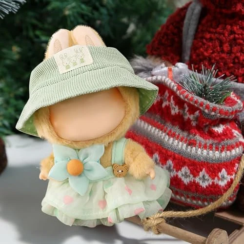 17cm Doll Clothes, Clothes For Dolls Outfit, Accessories For 17cm Dolls Clothes, Cute Bear Dress + Casual Hat, Stylish Adorable Dolls Clothes Accessories (No Doll) (Pink) 3 17cm Doll Clothes, Clothes For Dolls Outfit, Accessories For 17cm Dolls Clothes, Cute Bear Dress + Casual Hat, Stylish Adorable Dolls Clothes Accessories (No Doll) (Pink) - Image 3